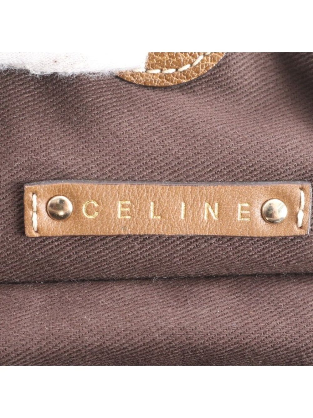 Celine Carriage Pattern Leather Canvas Tote Shoulder - Picture 8 of 8